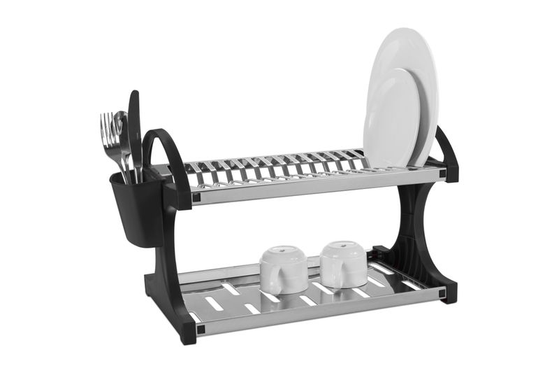 Escorredor-de-Louca-Brinox-2104-211-16-Prato-com-Lateral-PP-Preto