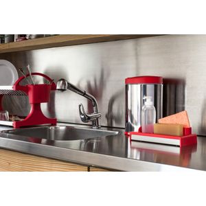 Lixeira Press Inox Brinox 3050/212 Com Tampa PP 4L Vermmelha