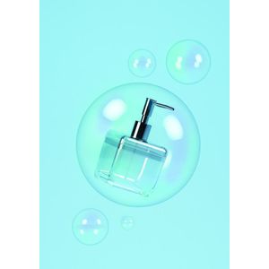 Porta Sabonete Líquido Cube Coza 330ml Cristal