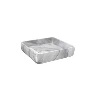 Saboneteira de Bancada Cube Coza Mármore Branco
