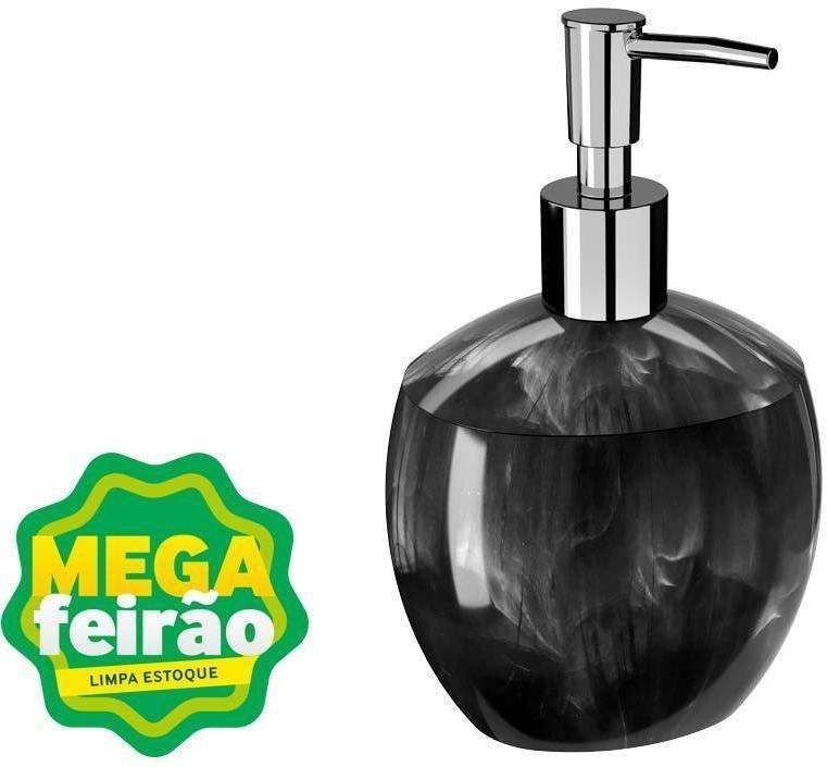 Porta-Sabonete-Liquido-Spoom-Coza-300ml-Marmore-Preto