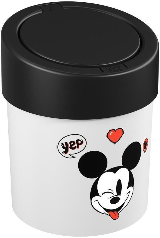 Lixeira-Press-Coza-5L-Disney-Branco-Com-Preto