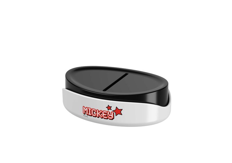 SABONETEIRA-BULKY-COZA-DISNEY-BRANCO-COM-PRETO