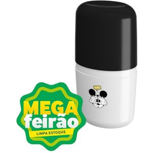 Porta Escova Bulky Coza Com Tampa Disney Branco Com Preto