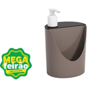 Dispenser R&J Coza Basis Warm Gray Com Preto 600ml