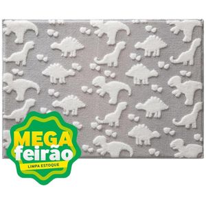 Tapete Jolitex Mimo Dino Cinza 70x100cm