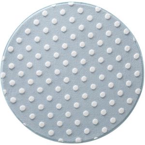 Tapete Jolitex Mimo Petit Poa Azul Diâmetro 1m
