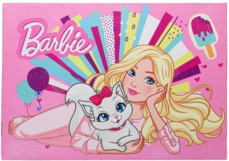 Tapete-Jolitex-Joy-Mattel-Barbie-Rosa-70x100cm