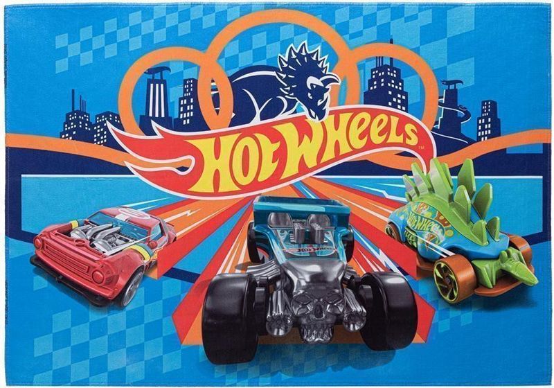 Tapete-Jolitex-Joy-Mattel-Hotwheels-Azul-70x100cm