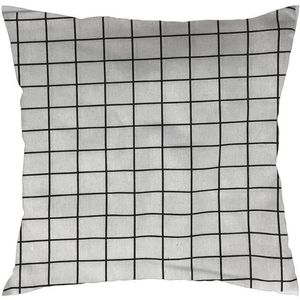 Capa de Almofada Havana Jolitex Quadrados Branco 45x45cm