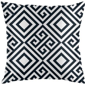 Capa de Almofada Grecia Jolitex Estampa 2 Azul e Branco 43x43cm