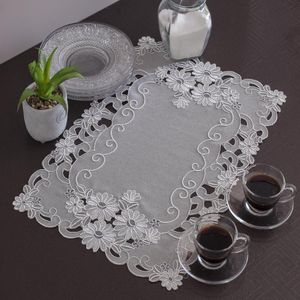 Trilho de Mesa Retangular Jolitex Denver Rendado 40x90cm