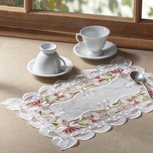 Trilho de Mesa Retangular Jolitex Sidney Rendado 40x90cm