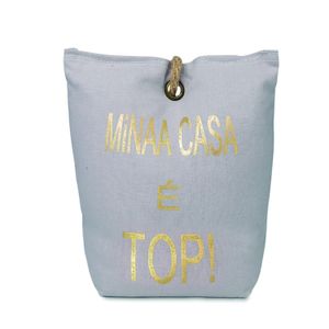 Peso de Porta Minha Casa É Top Cinza 950g