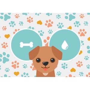 Tapete Uzoo Pet Pvc Cachorro Colorido 35x50