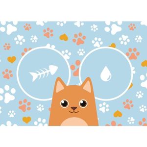 Tapete Uzoo Pet Pvc Gato Azul 35x50cm