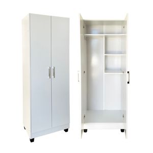 Armário Multiuso 2 Portas Menezes Branco 61X170X35cm