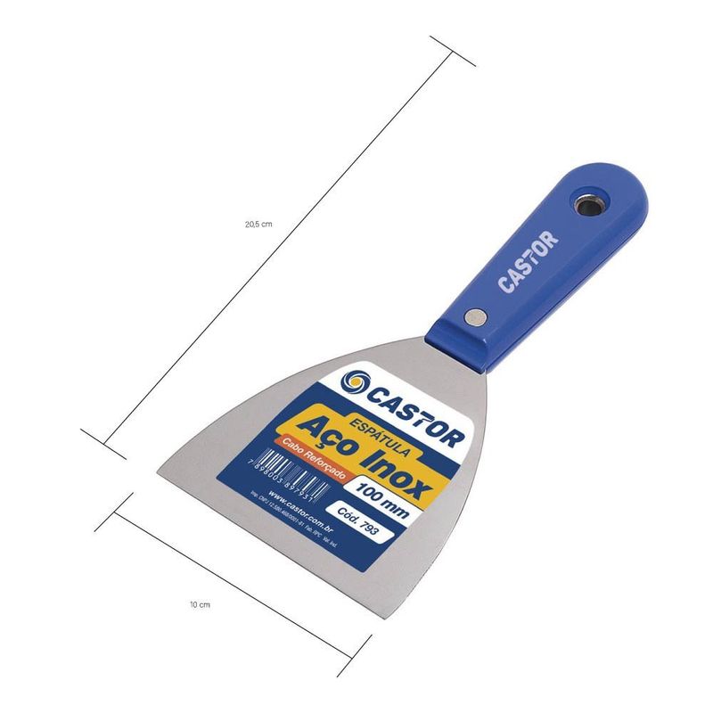 ESPATULA-DE-ACO-INOX-COM-CABO-PLASTICO-REFORCADO-AZUL-CASTOR-100MM