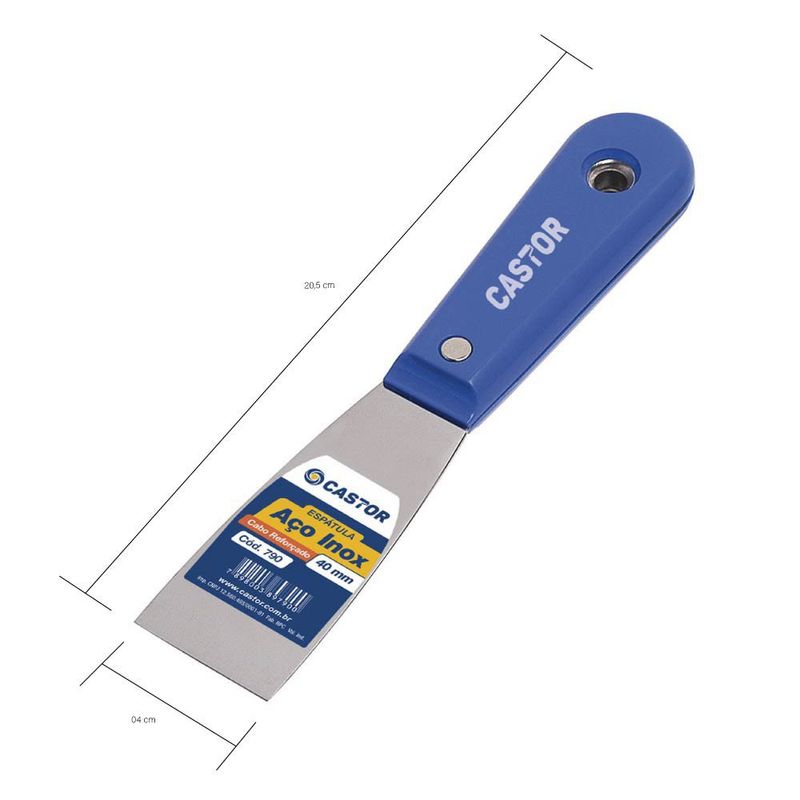ESPATULA-DE-ACO-INOX-COM-CABO-PLASTICO-REFORCADO-AZUL-CASTOR-40MM