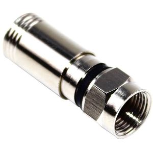 Conector F Compressão RG59 com 4 peças Tblack
