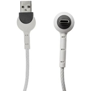 Cabo USB X Tipo C 90 Graus Branco 1m