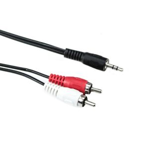 Cabo P2 estéreo X 2 RCA 1,5 metro Tblack