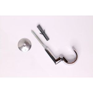 Suporte Para Varão de Cortina de Teto Simples Cromado Devictor 28mm