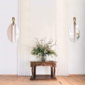 Espelho Decorativo Hole Alça Sisal Natural 60x40cm