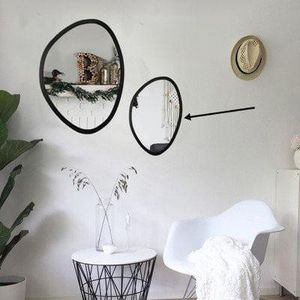 Espelho Decorativo Orgânico Preto 43x58cm
