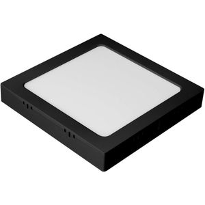 Painel 2 Em 1 Led Quadrado 18W 3000K Abs E Alumínio Ecoforce 18353 Preto Bivolt