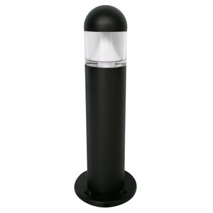 Poste Lighthouse 30Cm Led 6W 2700K Alumínio E Vidro Ecoforce 18433 Preto Bivolt