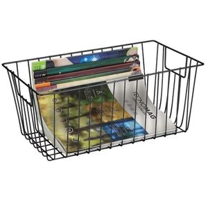Cesto Organizador Arthi Retangular Preto Tamanho G 40x24x17cm