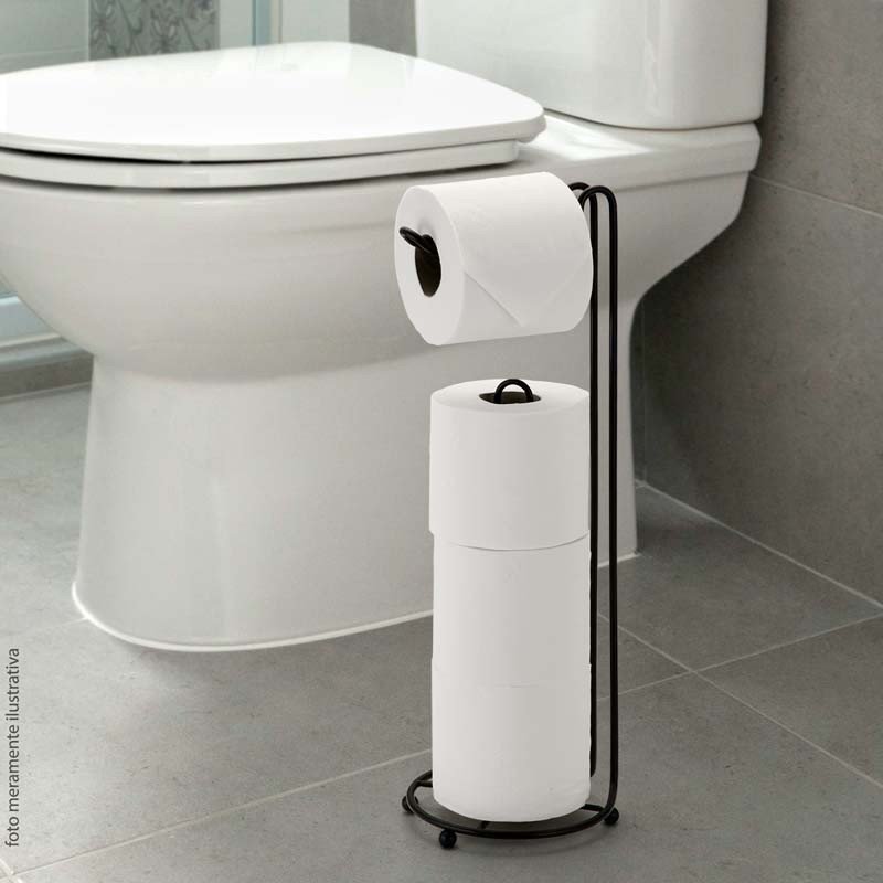 SUPORTE-ARTHI-2512-CHAO-PARA-PAPEL-HGIENICO-TRIPLO-PRETO