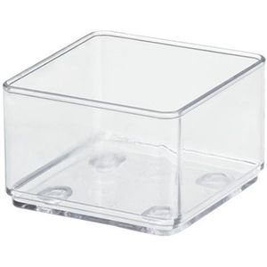 Organizador de Gavetas Arthi Plástico Antiderrapante Cristal Transparente 250ml 8x8x5cm