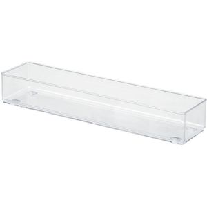 Organizador de Gavetas Arthi Plástico Antiderrapante Cristal Transparente 1L 32x8x5cm