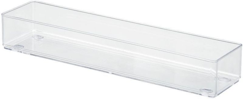 Organizador-de-Gavetas-Arthi-Plastico-Antiderrapante-Cristal-Transparente-1L-32x8x5cm