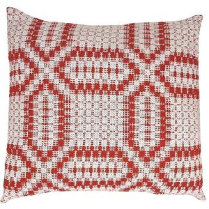 Almofada Bellíssima Guaratinguetá Branco e Vermelho 45x45cm