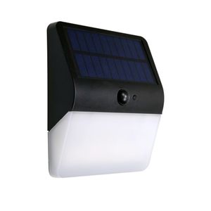 Arandela Externa Solar com Sensor de Movimento 400Lm 6000K Abs Ecoforce 18546 Preto