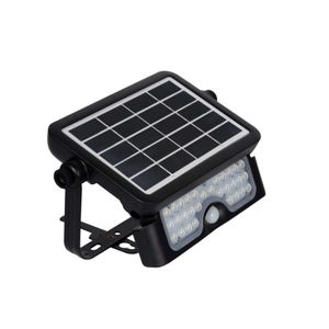 Refletor LED Integrado com Sensor Movimento Solar 800Lm 6500K Abs E Aluminio Ecoforce 18583 Preto