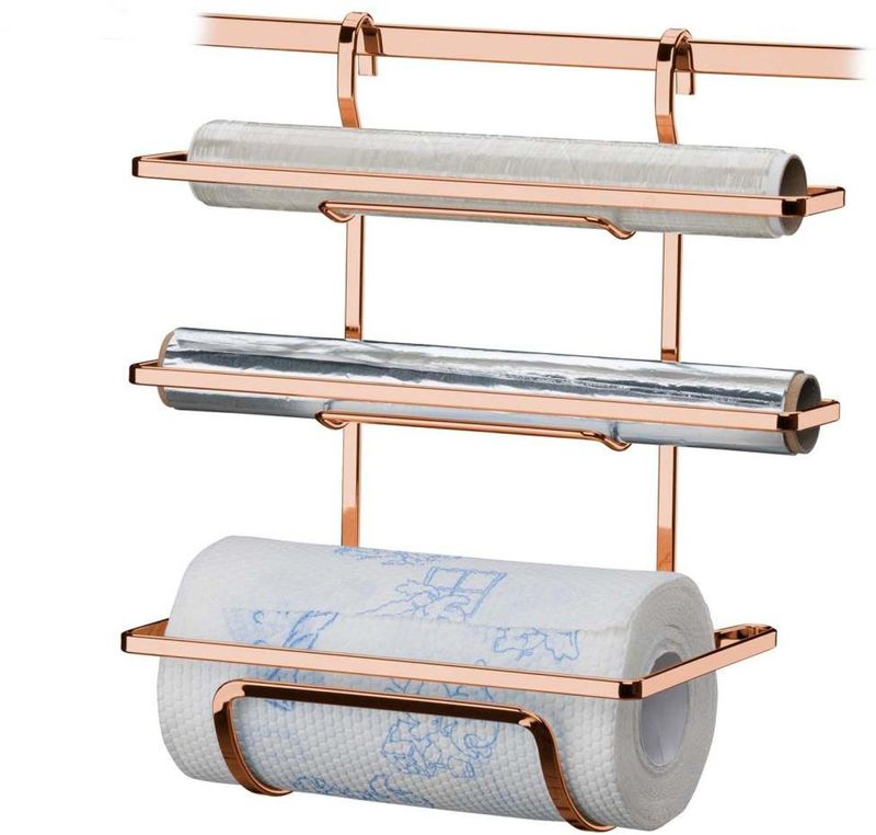 SUPORTE-PARA-ROLOS-PAPEL-TOALHA-ALUMINIO-PVC----COBRE-FUTURE