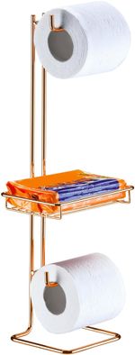SUPORTE-PARA-PAPEL-HIGIENICO-DE-CHAO-DUPLO-COM-PORTA-OBJETO-COBRE-FUTURE-1182RG