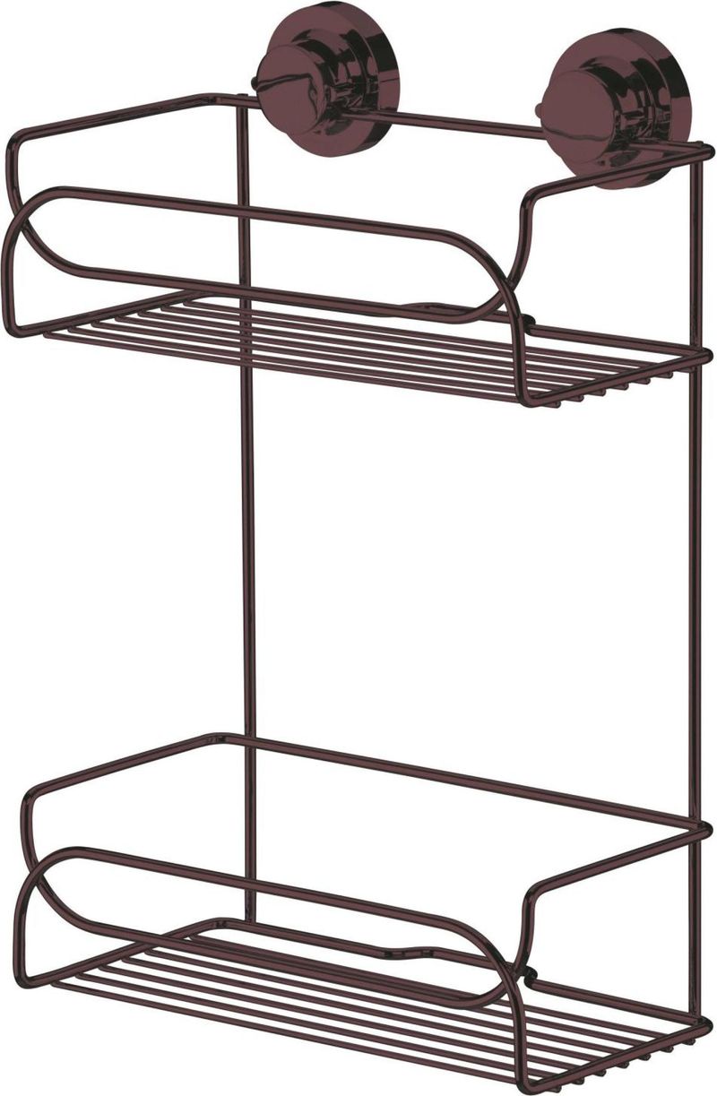 SUPORTE-MULTIUSO-DUPLO-COM-VENTOSAS---BRONZE-FUTURE-4051BZ