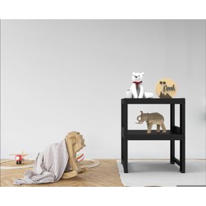 Estante Decorativa 2 Prateleiras Organize Demi Quadra Preto 38x47x30cm