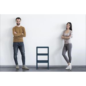 Estante Decorativa 3 Prateleiras Organize Demi Quadra Navy 38x70x30cm