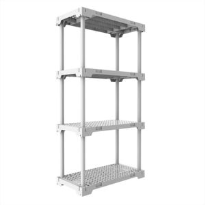 Estante Decorativa 4 Prateleiras Organize Modular 25 Poly Eco Branco 70x127x35cm