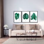 QUADRO-DECORATIVO-ARTE-PROPRIA-KIT-3-PECAS-FOLHAGENS-DESENHO-1-40X60CM