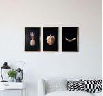QUADRO-DECORATIVO-ARTE-PROPRIA-ABACAXI-PRETO-E-DOURADO-50X30CM
