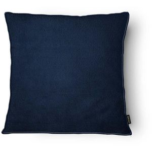 Almofada Belchior Uniq Veludo Polinesia Lisa Azul Com Cordone 43x43cm