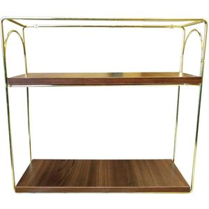 Nicho Decorativo Dandy Dourada Zamar 45x45x15cm