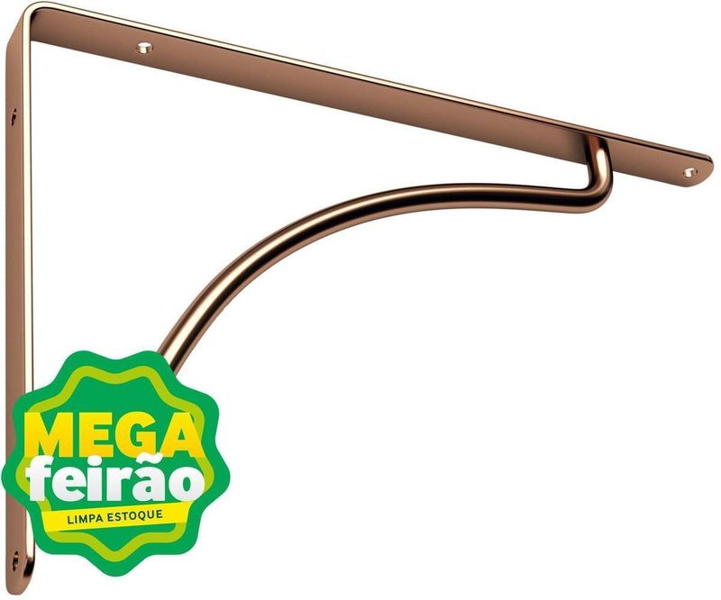 Suporte de Prateleira Côncavo 30 Rose Gold Ca Zamar